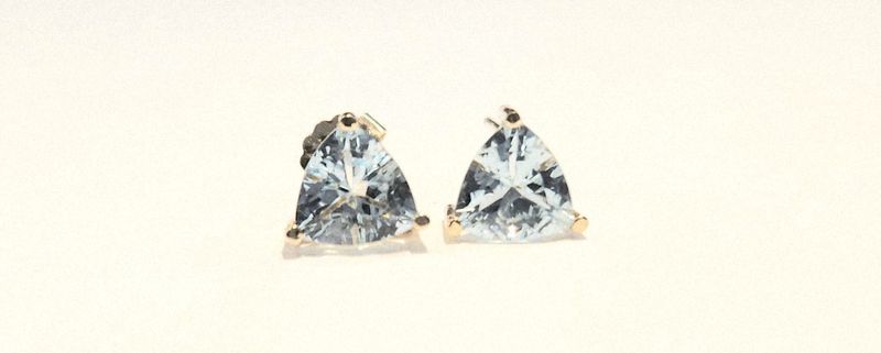 14K AQUAMARINES TRILLIAN EARRINGS 14K AQUAMARINES TRILLIAN EARRINGS