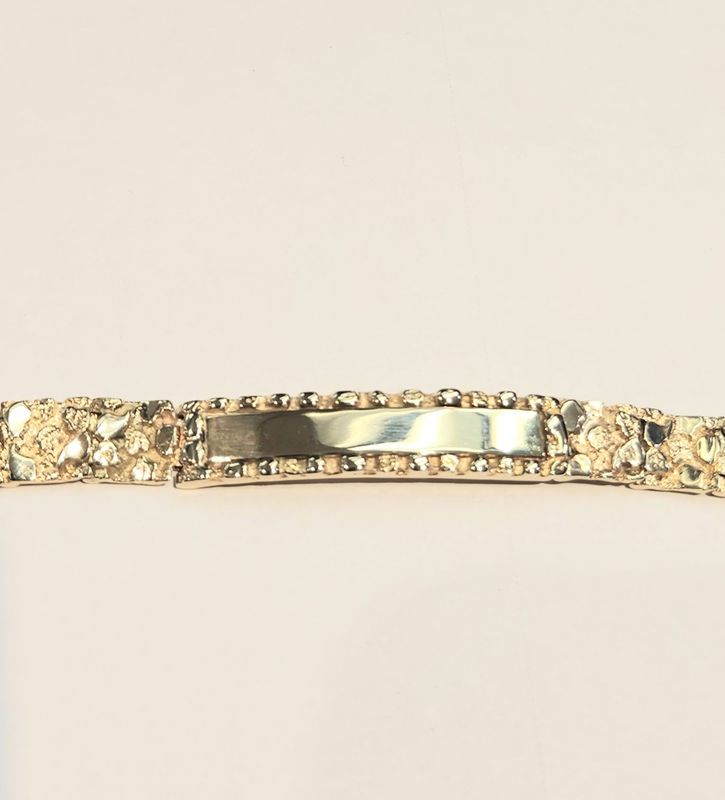 14K NUGGET ID BRACELET 8'' 14K NUGGET ID BRACELET 8''