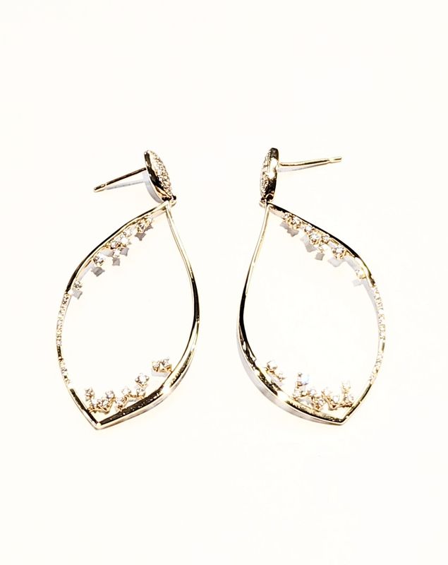 14K GOLD DIAMOND EARRINGS .66CT 14K GOLD DIAMOND EARRINGS .66CT