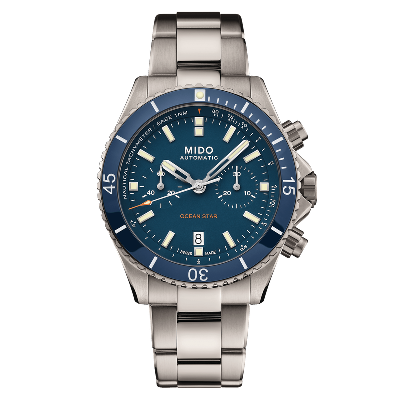 MIDO AUTOMATIC WATCH OCEAN STAR STAINLESS STEEL AND TITANIUM CERAMIC BEZEL WR 20 BAR 44 MM SAPPHIRE CRYSTAL SWISS MADE MIDO AUTOMATIC WATCH OCEAN STAR STAINLESS STEEL AND TITANIUM CERAMIC BEZEL WR 20 BAR 44 MM SAPPHIRE CRYSTAL SWISS MADE