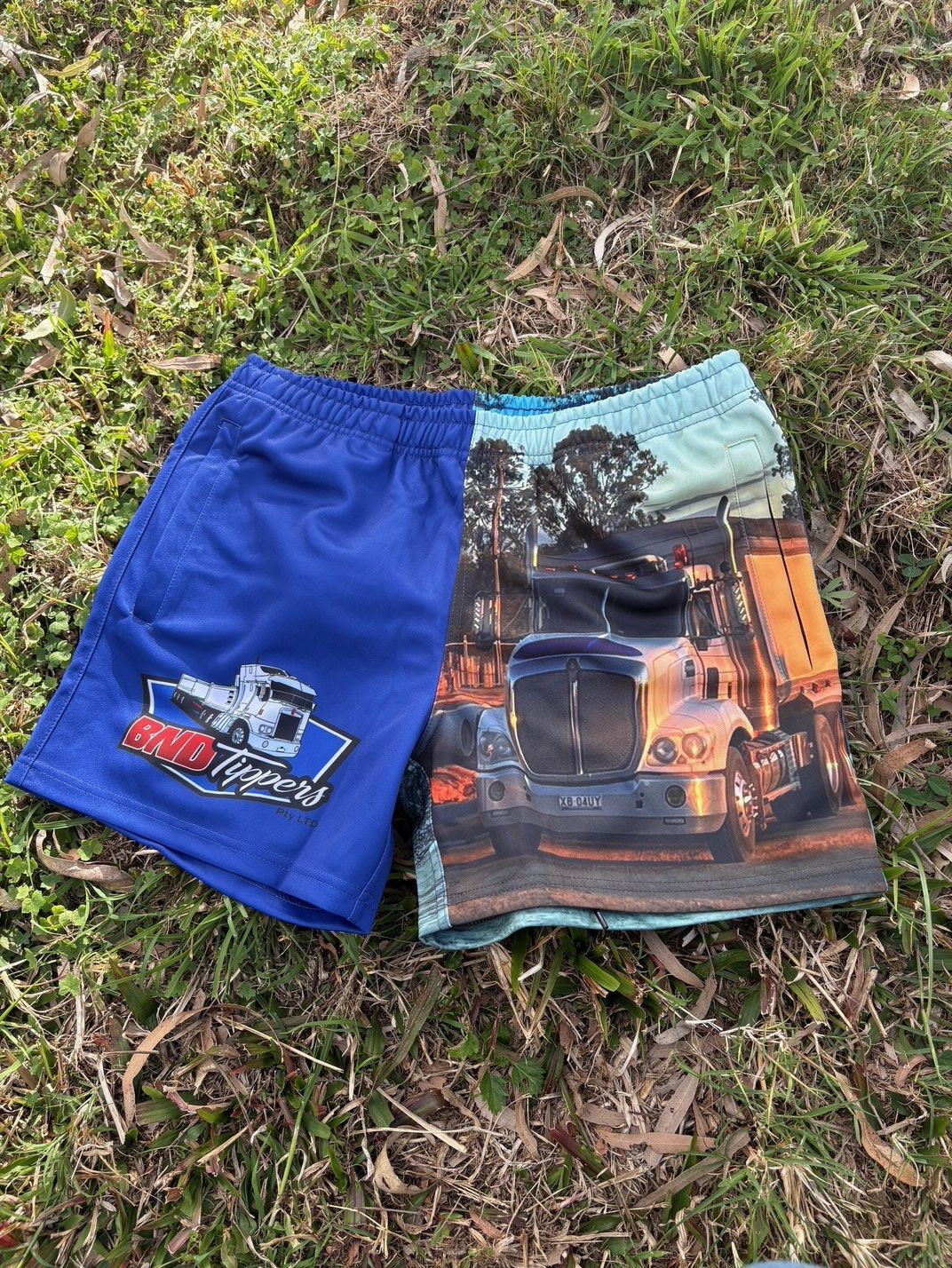 BND Blue footy shorts - SIZE X LARGE