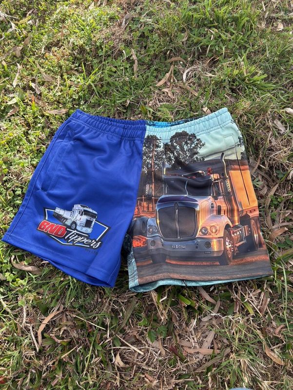 BND Blue footy shorts - SIZE LARGE