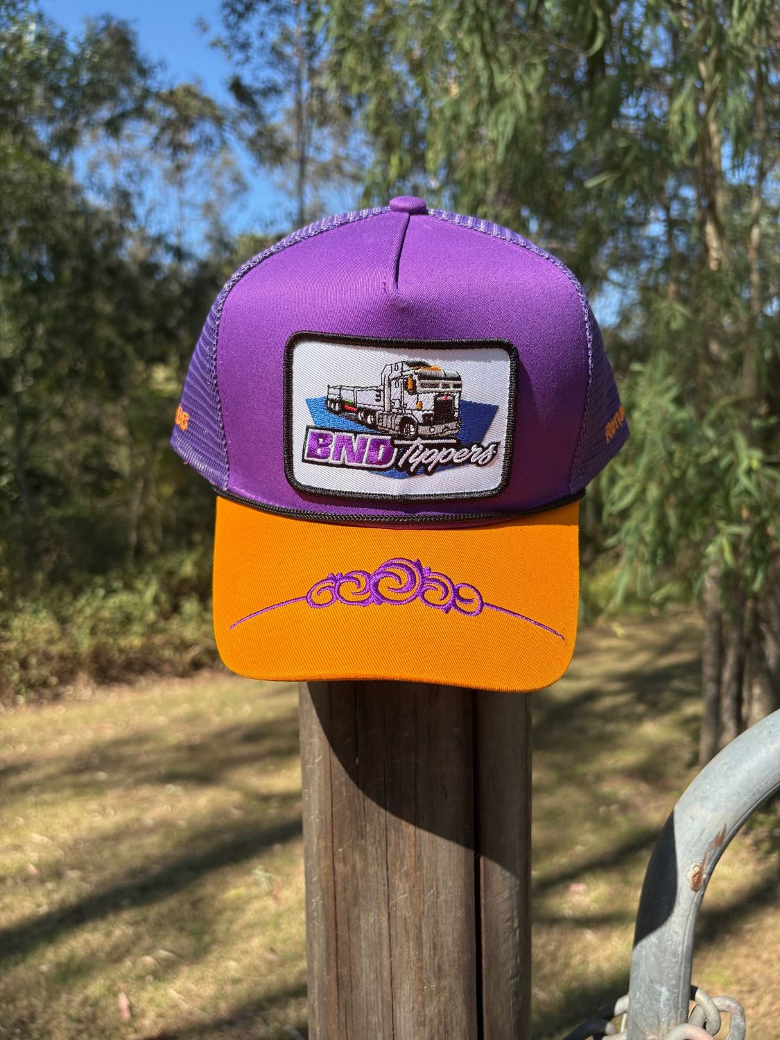 BND Yellow and purple Trucker Cap - No Photo