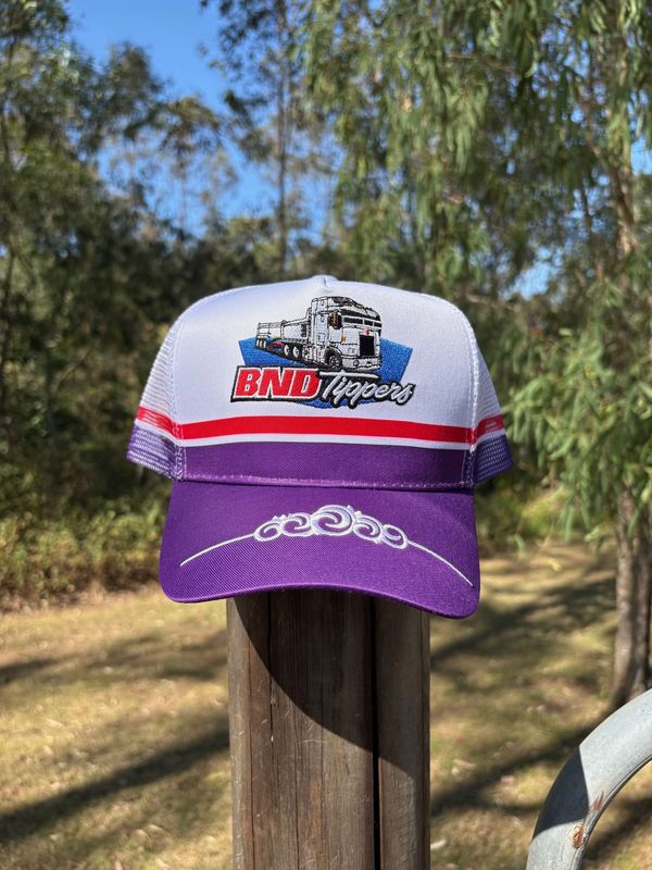 BND Purple and White Trucker Cap - No photo