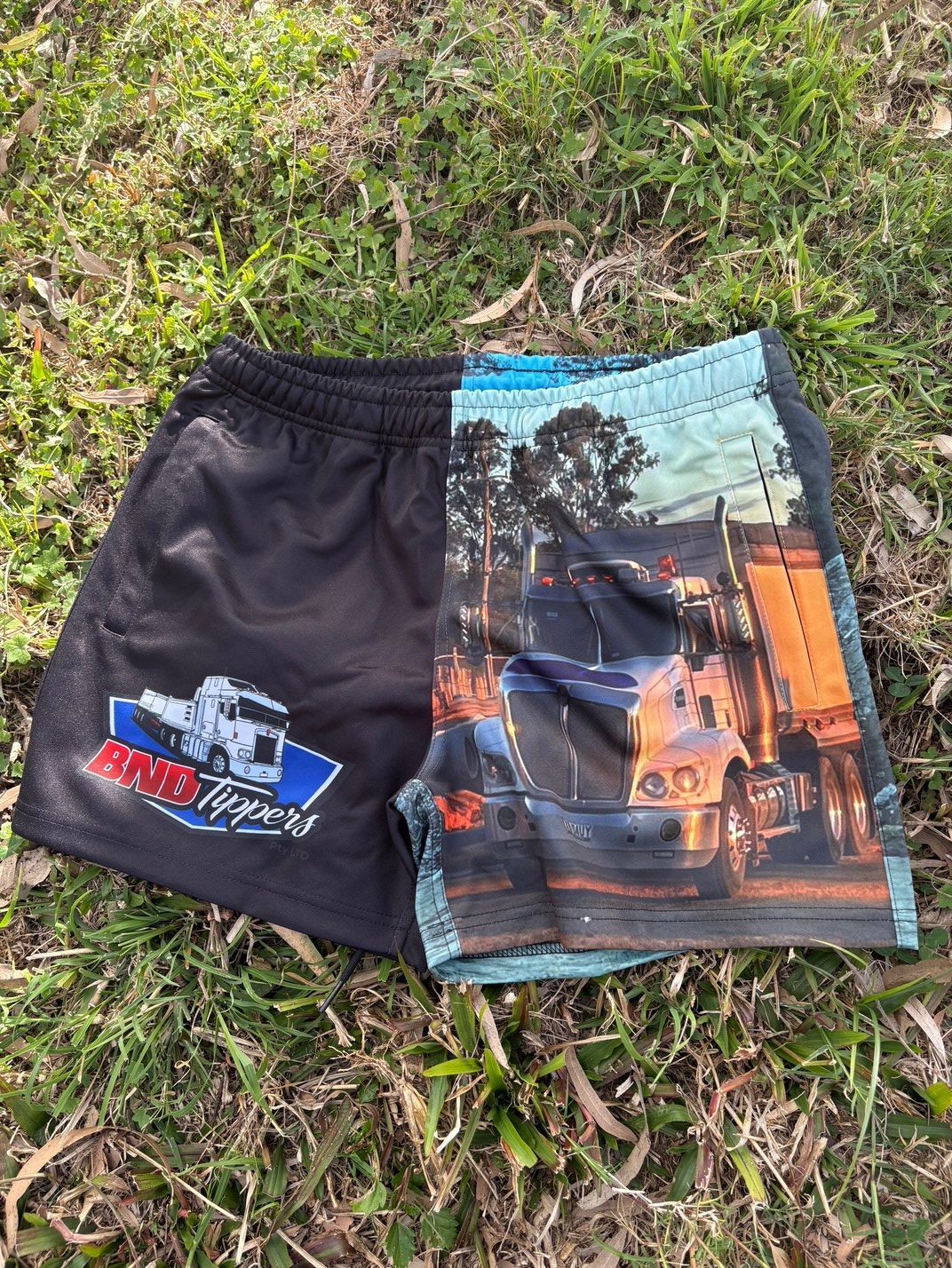 BND Black footy shorts - SIZE MEDIUM