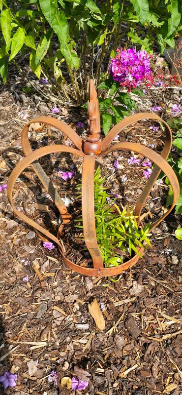 RoyaRust - Deko Krone Metall Rost Ø 36 cm x H 40 cm – Naturrost Edelrost Shabby