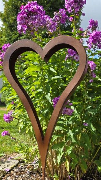 Rusty Love - Rostoptik - Herz zum Stecken 30 x 3,5 x 76 cm, Garten - Deko