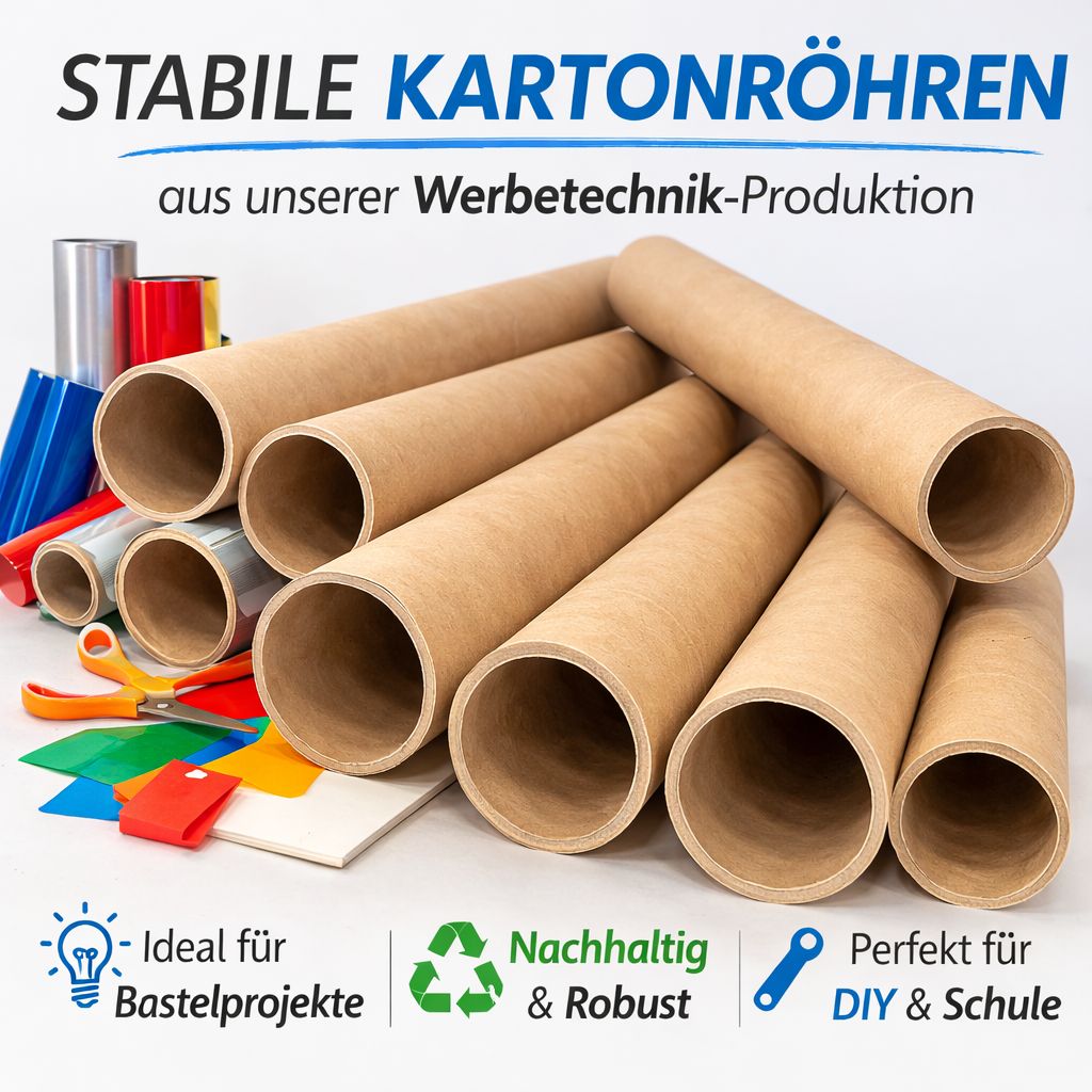 Stabile Kartonröhren – Upcycling Bastelmaterial