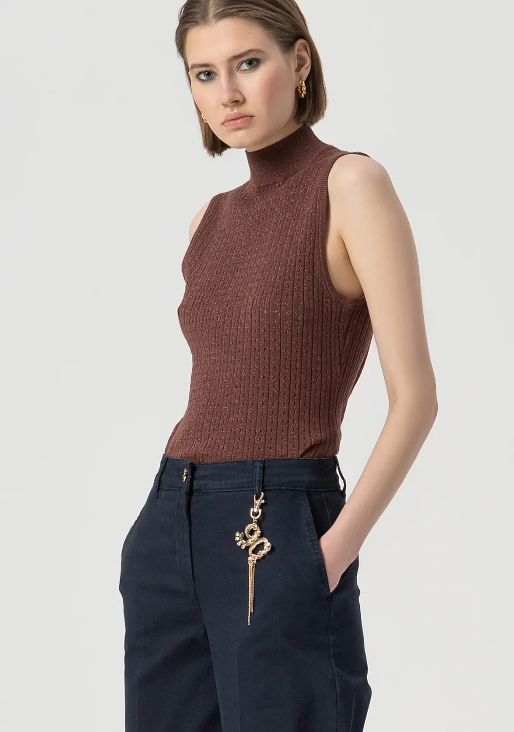 PALAZZO PANT FLARE MADE IN GABARDINE