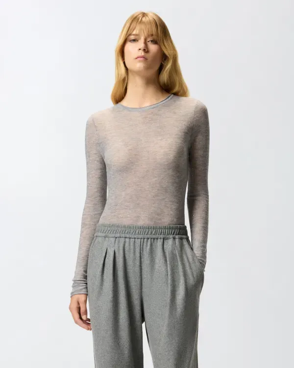 PINKO Pullover mit Rundhalsausschnitt und Pailletten