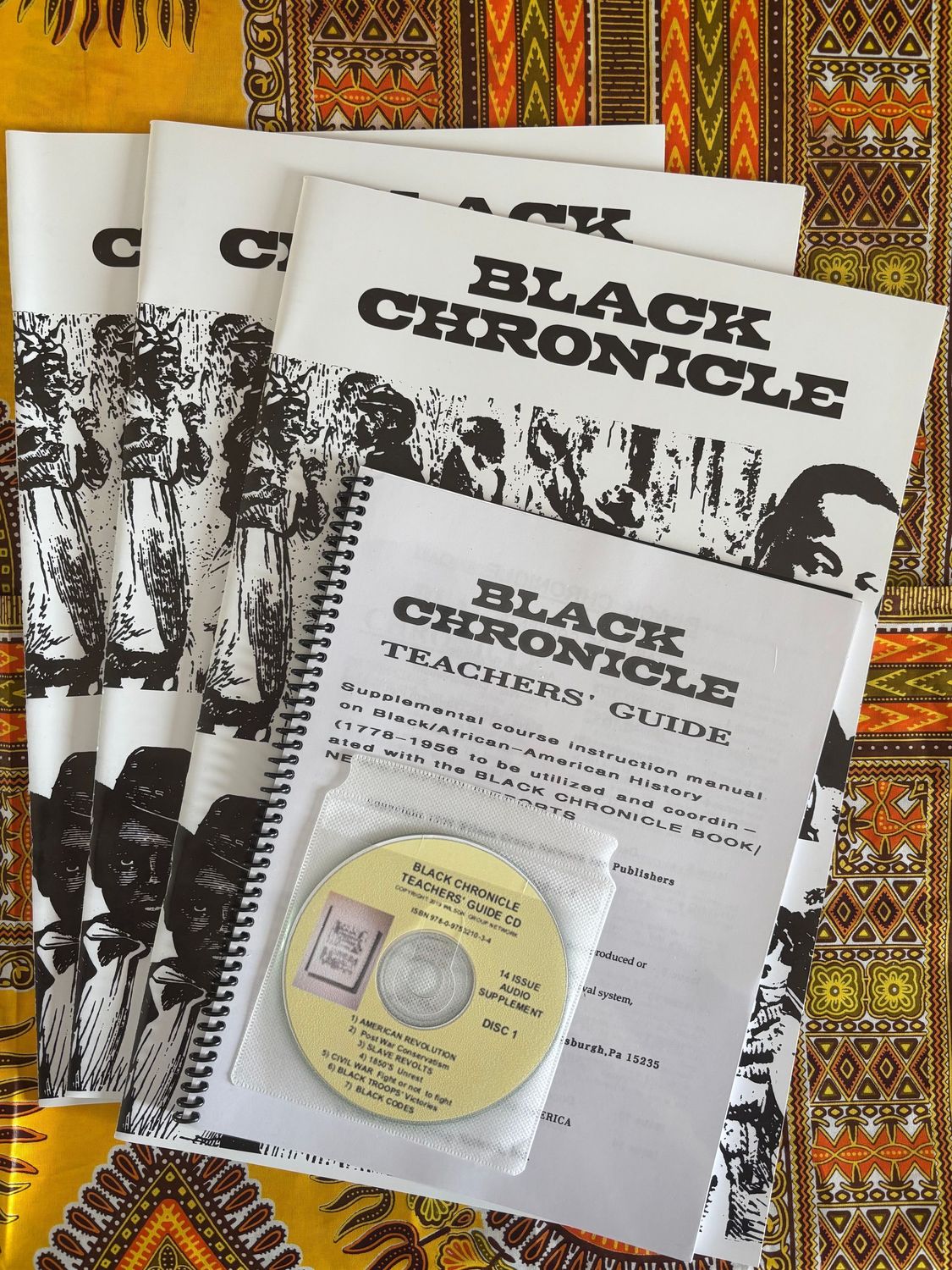 Black Chronicle Package is curriculum
This collection contains 3 Books 1 Teacher's Guide and a set of CD