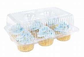 CLEAR MULTI CAVITY 6 COMPARTMENT CAKE CONTAINER QTY 1x150 SALA250
