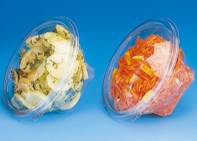 CLEAR 250cc ROUND HINGED SALAD CONTAINER QTY 1x360 SALA104