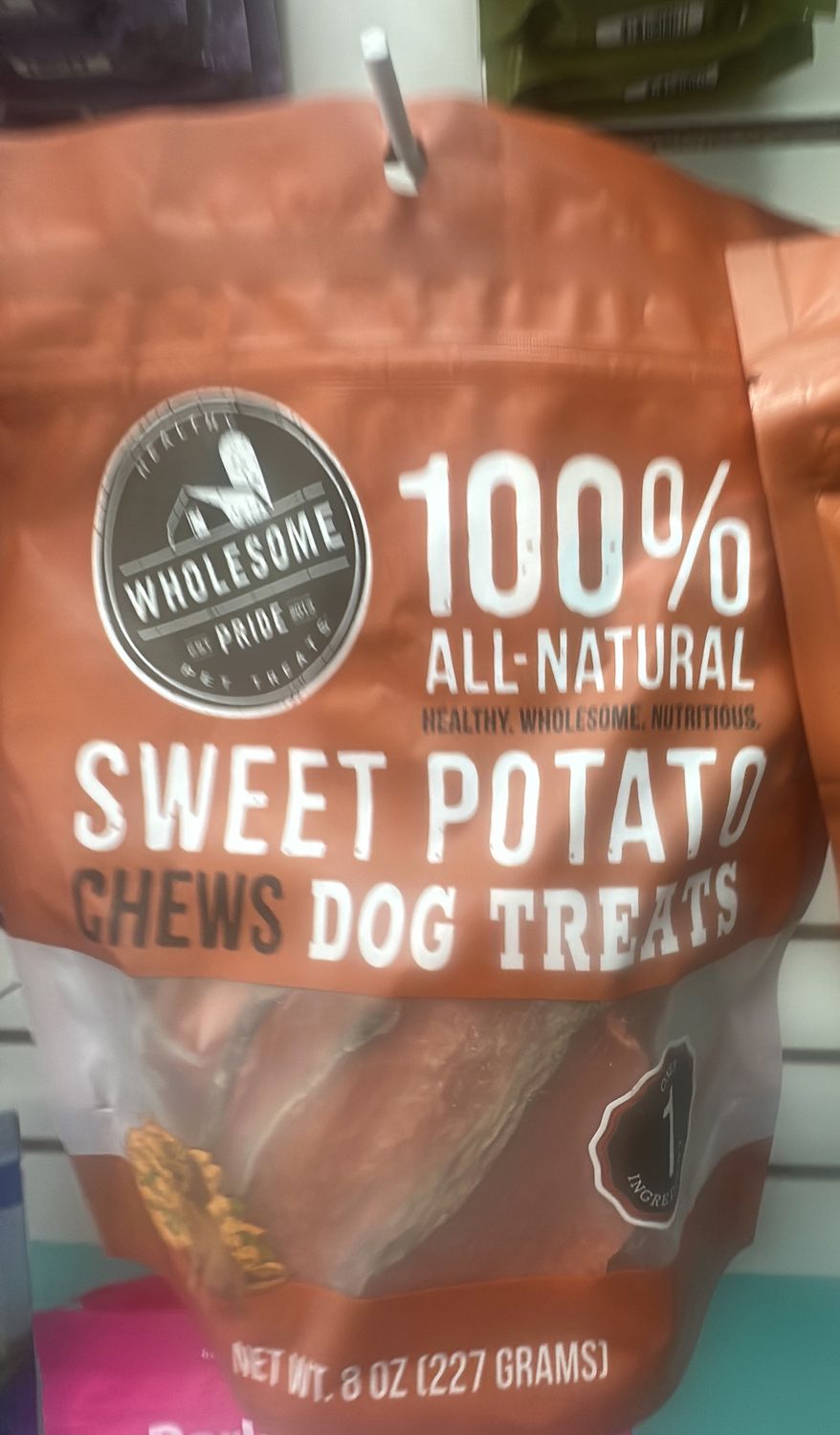 sweet potao 8oz dog treats