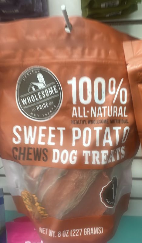 sweet potao 8oz dog treats