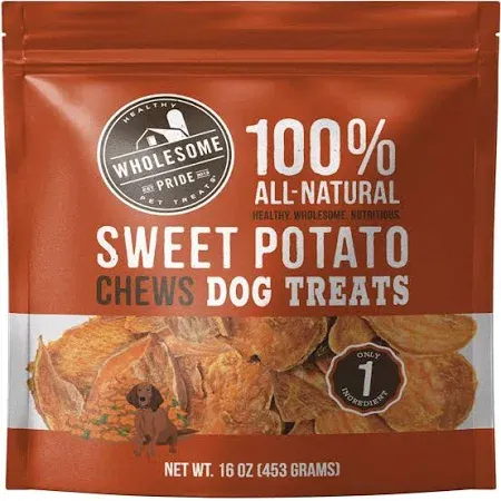 wholesome sweet potarochews dog treats