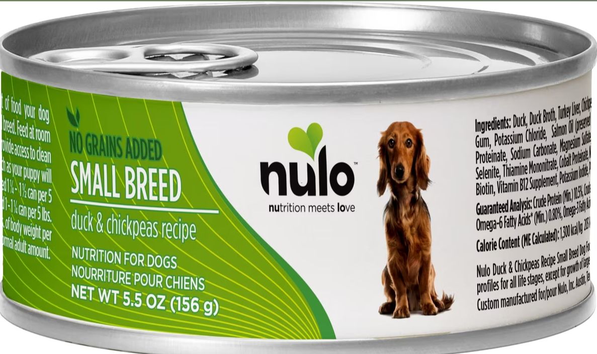 Nulo Small Breed Adult Grain-Free Duck Recipe Wet Pate Canned Dog Food, 5.5-oz, case