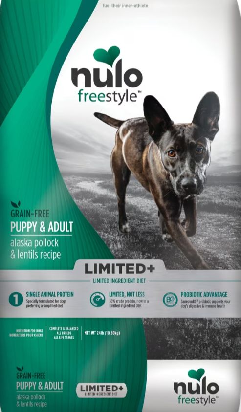 Nulo FreeStyle Limited Ingredient Pollock &amp; Lentil Recipe High-Protein &amp; Grain-Free Adult &amp; Puppy Dry Dog Food, 4-lb bag