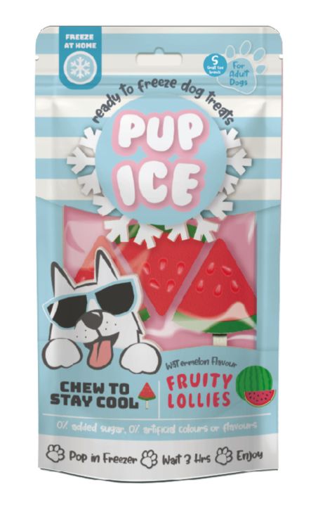 Spot Pup Ice Dog Chew Treat Fruity Lollie, Watermelon, 1ea/3 pk