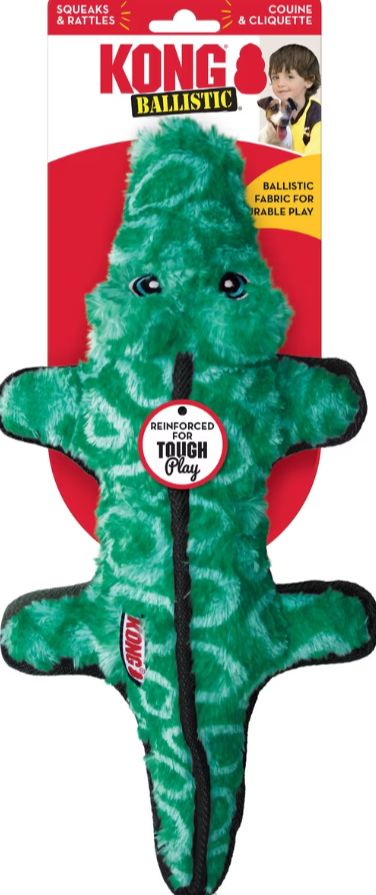 KONG Ballistic Dog Toy Alligator, 1ea/MD/LG