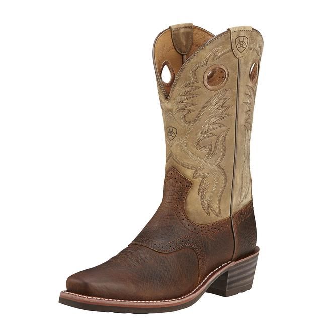Men's Heritage Roughstock Western Boot - 10002230, Color: Earth, product_size_1: 10, product_size_2: EE / Wide