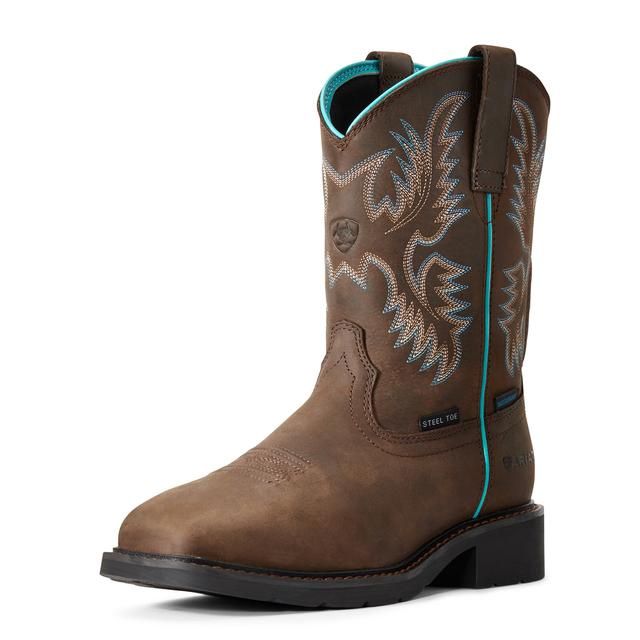 Women's Krista Waterproof Steel Toe Work Boot - 10029516, Color: Dark Brown, product_size_1: 10, product_size_2: C / Wide