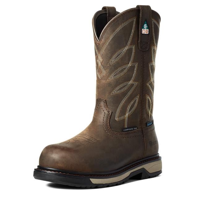 Women's Riveter CSA Waterproof Composite Toe Work Boot - 10035774, Color: Dark Brown, product_size_1: 10, product_size_2: C / Wide