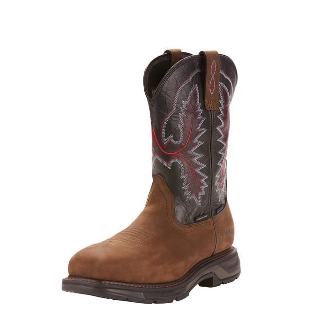 Men's WorkHog XT Waterproof Carbon Toe Work Boot - 10024968, Color: Oily Distressed Brown, product_size_1: 10, product_size_2: EE / Wide