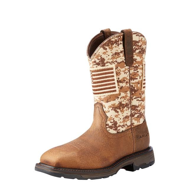 Men's WorkHog Patriot Work Boot - 10023100, Color: Earth, product_size_1: 10, product_size_2: EE / Wide