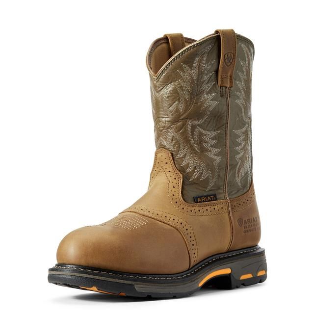 Men's WorkHog Waterproof Composite Toe Work Boot - 10008635, Color: Aged Bark, product_size_1: 10, product_size_2: EE / Wide