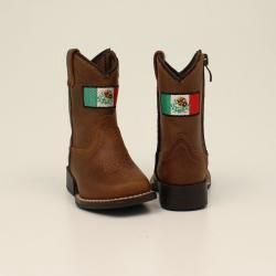 Ariat Mexico Style LIL’ STOMPERS Toddler Boots Mexico Flag Brown a441002602