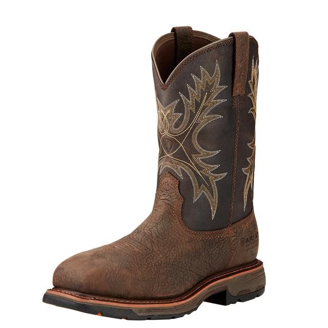 Men's WorkHog Waterproof Composite Toe Work Boot - 10017420, Color: Bruin Brown, product_size_1: 10, product_size_2: EE / Wide