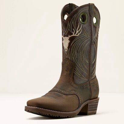 Hybrid Roughstock Antler Cowboy Boot-10061156