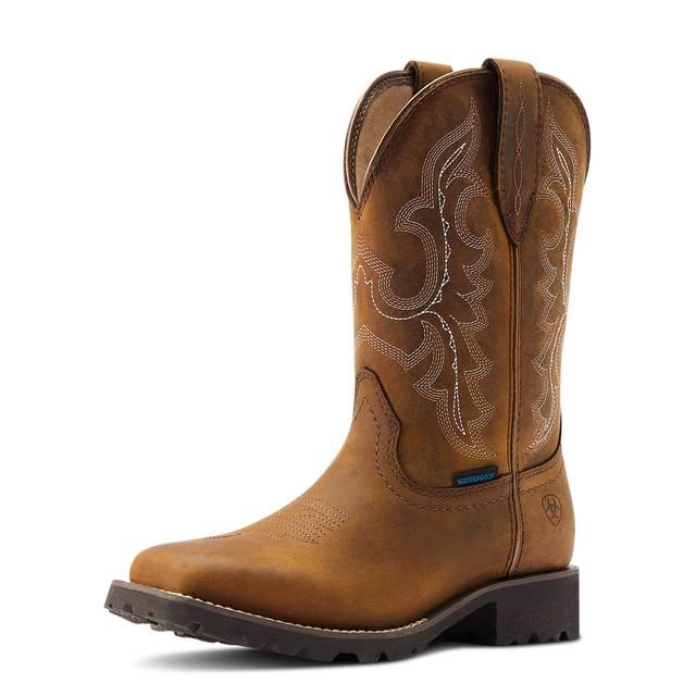 Women's Unbridled Rancher Waterproof Western Boot - 10044437, Color: Oily Distressed Tan, product_size_1: 10, product_size_2: C / Wide