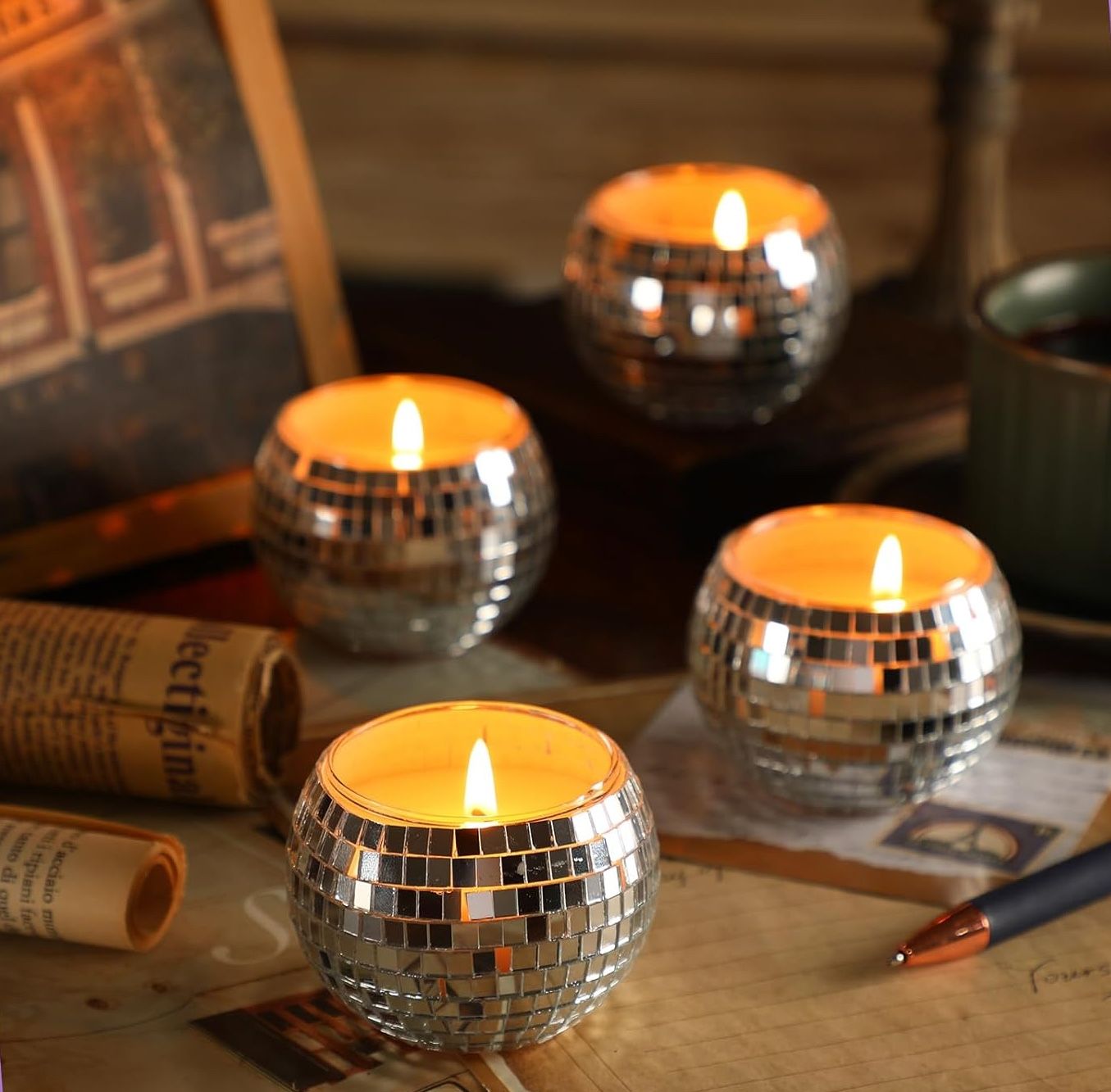 Mirrorball Candle