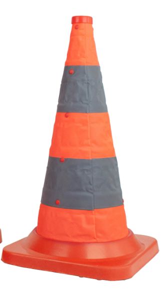 Cône de signalisation lumineux pliable à led hauteur 50cm