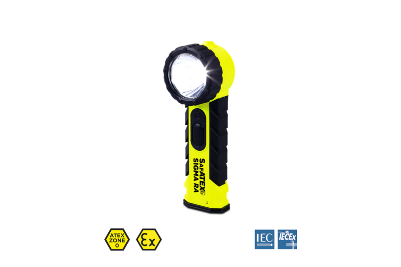 SafATEX Sigma RA – Lampe de poche à angle droit certifiée ATEX alimentée par piles NIGHTSEARCHER