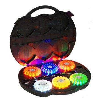 Valise ovale de 6 balises lumineuses led magnétiques et rechargeables - personnalisable BG-SAFETY