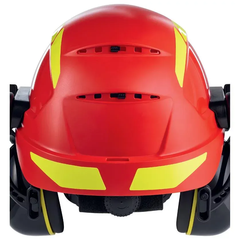 Casque de protection forestier pheos foresterie rouge UVEX