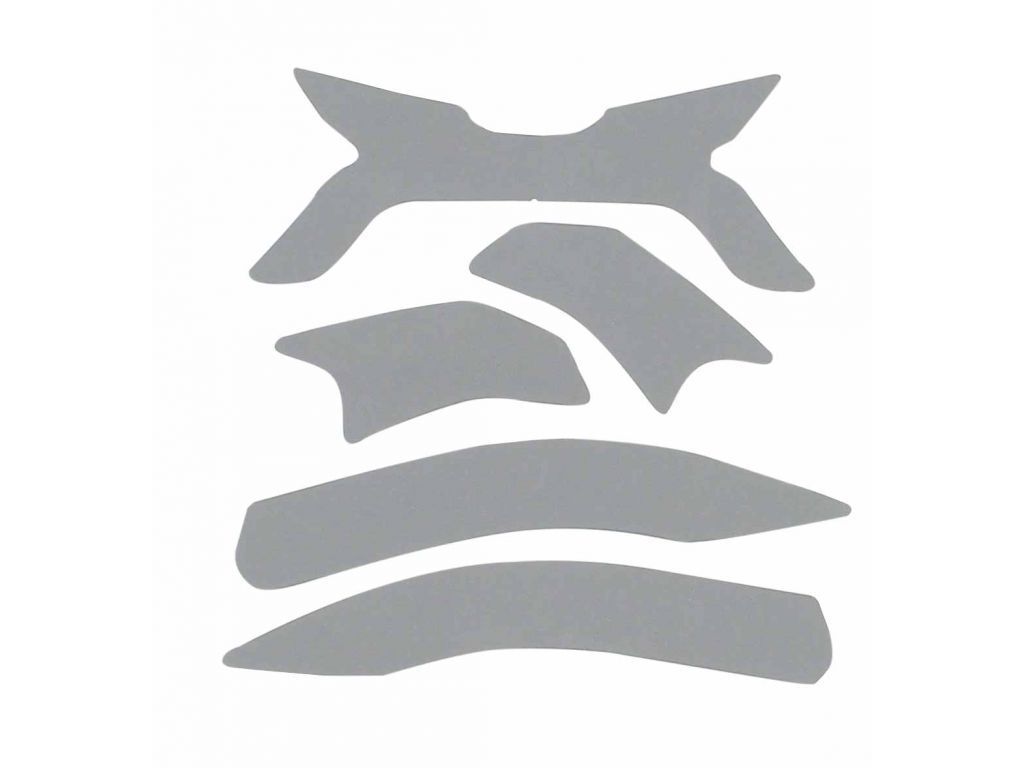 Kit 5 stickers / bandes de signalisation textile gris neutre pour casque F2XR MSA Kit 5 stickers / bandes de signalisation textile gris neutre pour casque F2XR MSA