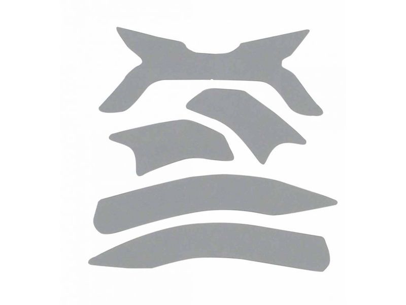 Kit 5 stickers / bandes de signalisation textile gris neutre pour casque F2XR MSA