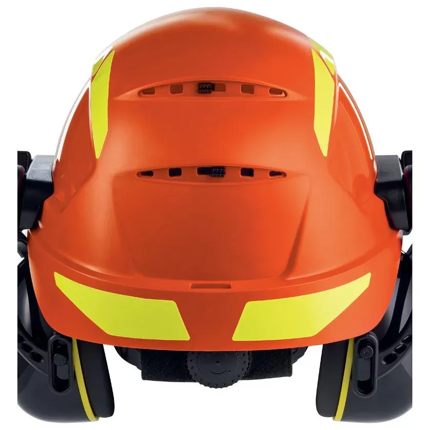 Casque de protection forestier pheos foresterie orange UVEX