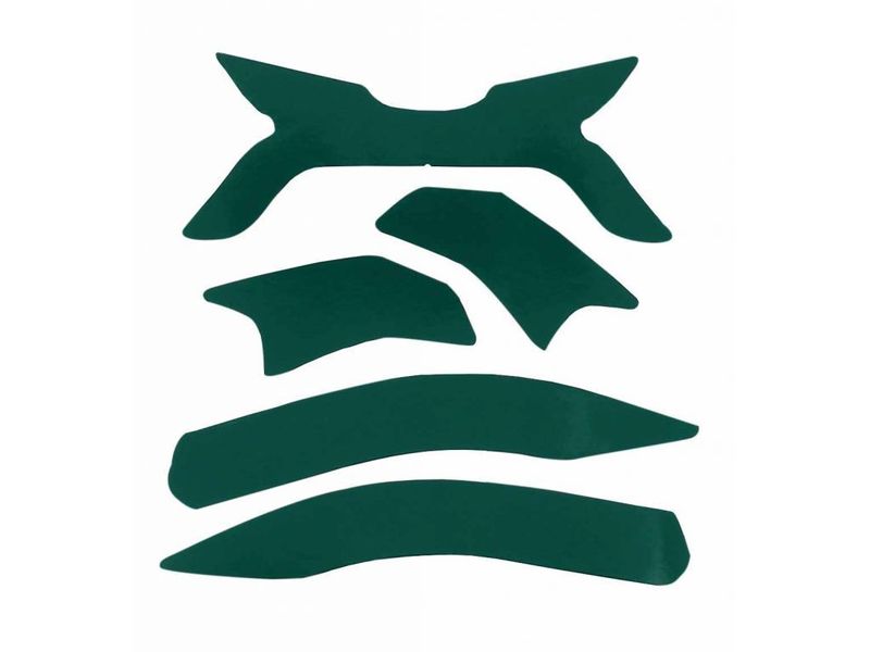 Kit 5 stickers / bandes de signalisation vinyle vert neutre pour casque F2XR MSA