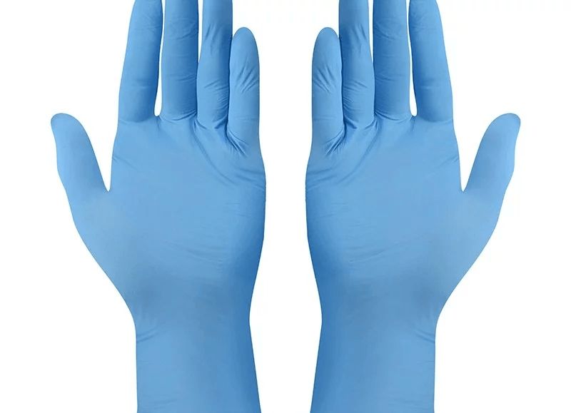 Gants nitrile usage unique bleu - boîte de 100 gants
