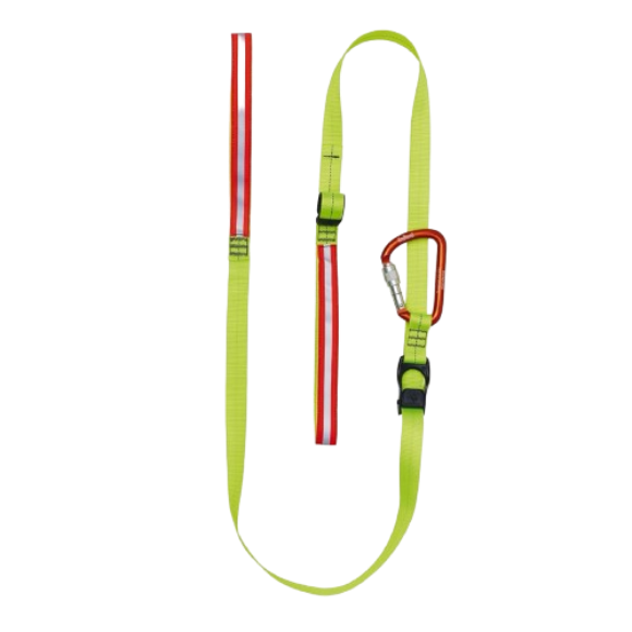 Sangle multifonctions jaune V2 avec 1 mousqueton RHINOEVAC