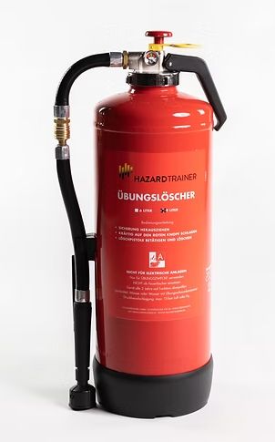 Extincteur de formation / d’entrainement incendie à eau pression auxiliaire rechargeable 6L avec bouton poussoir HazardTrainer Extincteur de formation / d’entrainement incendie à eau pression auxiliaire rechargeable 6L avec bouton poussoir HazardTrainer