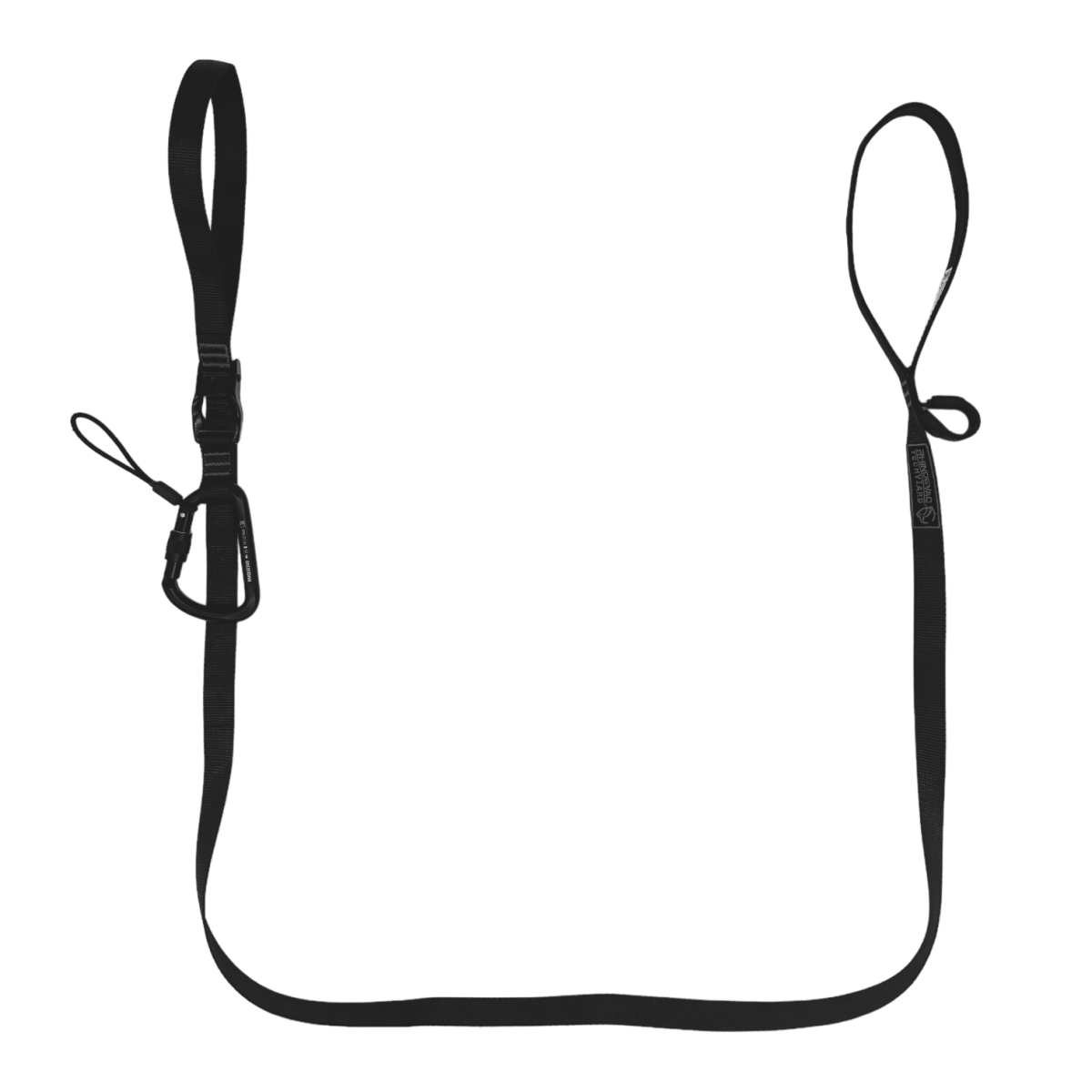 Sangle multifonctions TACTICAL FULL BLACK V2 avec 1 mousqueton RHINOEVAC