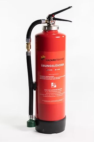 Extincteur de formation / d’entrainement incendie à eau pression auxiliaire rechargeable 9L avec poignée de percussion HazardTrainer