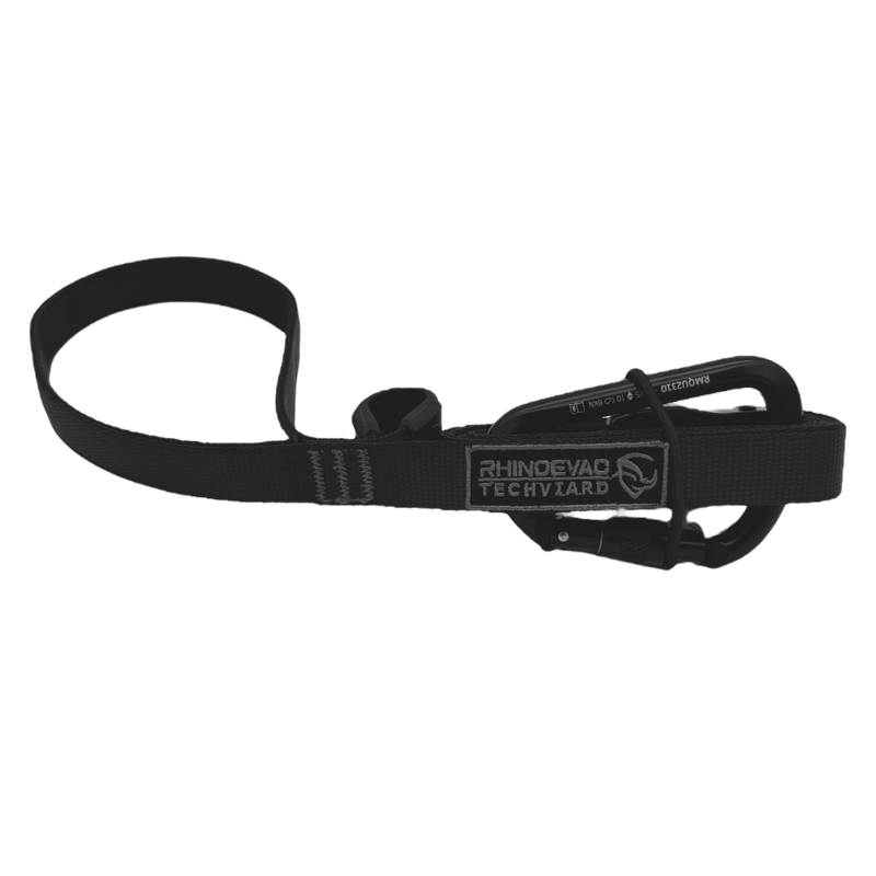 Sangle multifonctions TACTICAL FULL BLACK V2 avec 1 mousqueton RHINOEVAC