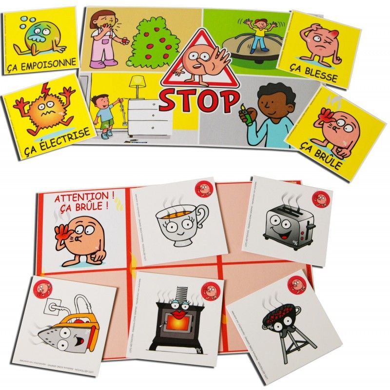Jeu de premiers secours enfants : STOPODANGERS + AÏETTENTION - 4 A 6 ANS
